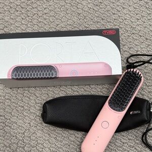 Pink Hair Straightening Brush